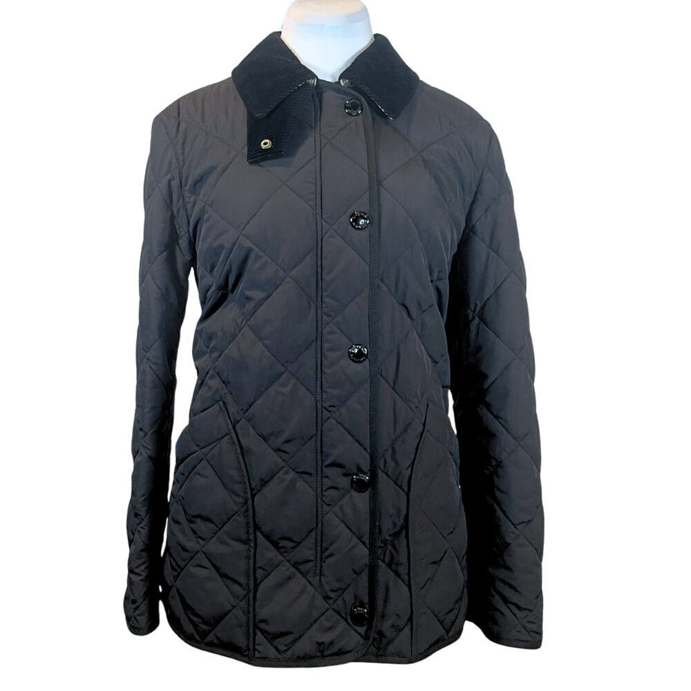 Burberry Coat Quilted Puffer Barn Jacket LOGO Cotswold Black House Check Plaid S - Picture 4 of 16